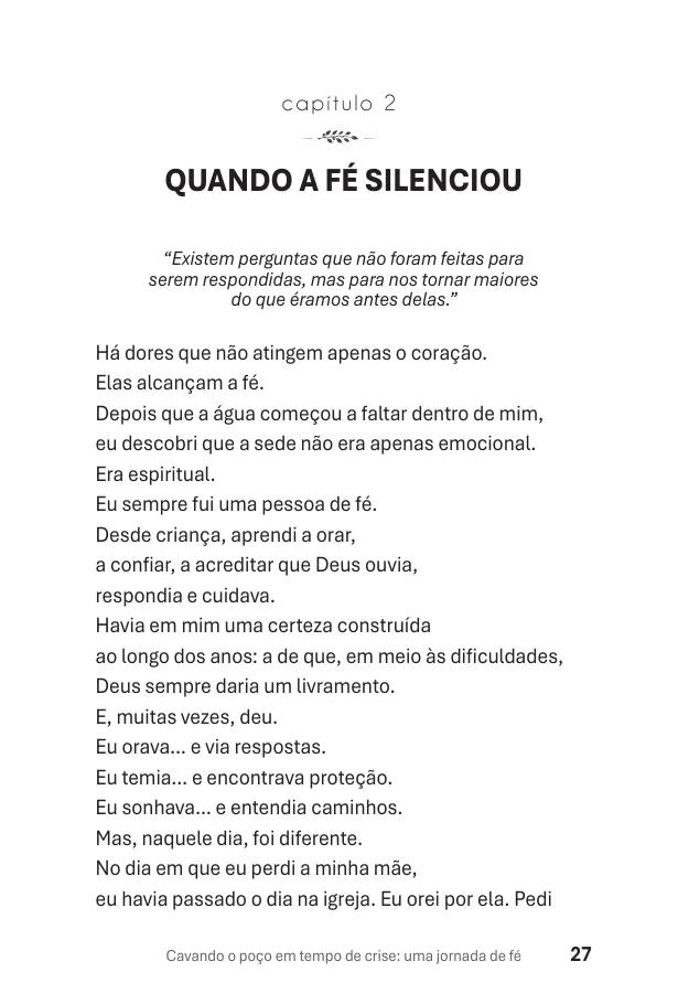 Página real do capítulo Quando a fé silenciou